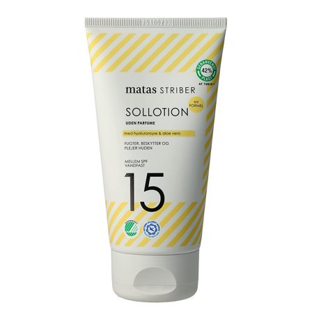 Matas Striber Sollotion SPF 15 Uden Parfume 150 ml, Skincare, Solpleje, Solcreme