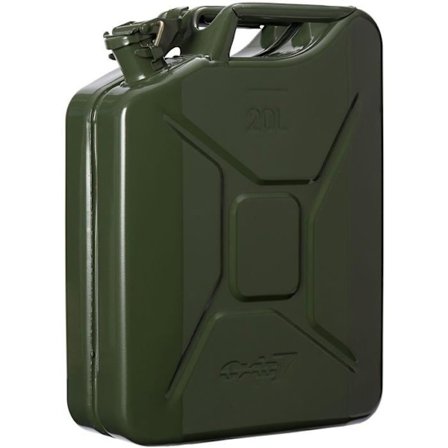 Oxid7 20L Metall Olive Bränsletank - Bensin, Diesel & Bioetanol