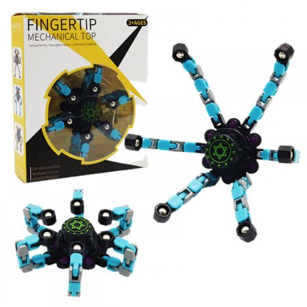 Fidget Spinner - Sejt design - Fidgetlegetøj - Kreativt transformerbart fingerspidsgyro - Spinner mech - Kædeleje - Sjovt dekompressionslegetøj - Anti