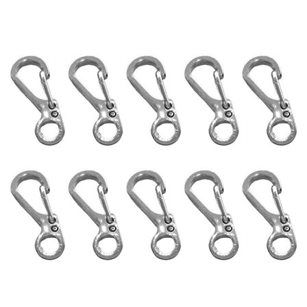 10st Klätterkarbin Camping Clip SILVER