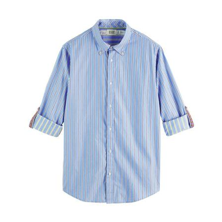 Scotch & Soda, Blouses Blauw, Heren, Maat:M