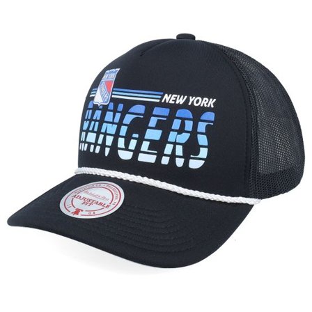 Mitchell & Ness - NHL Svart trucker Keps - New York Rangers Graded Black A-frame Trucker @ Hatstore