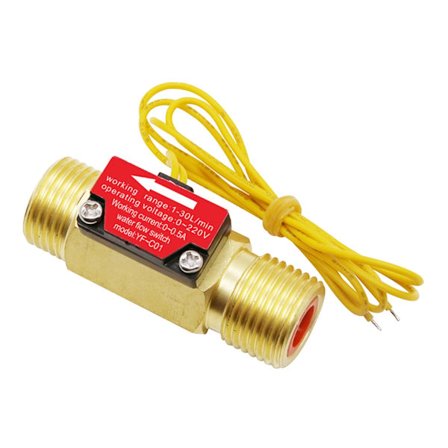 4 Points kobber Hall Effekt Flow Sensor Turbine Flowmåler 1,5-30L/Min hangevind