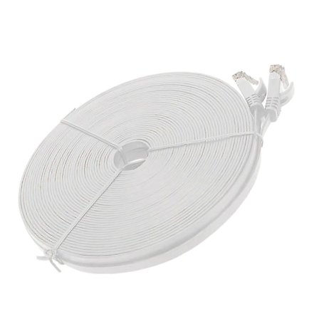 Gigabit-verkkokaapeli, 20 m, 1000 Mbps, RJ45-portti, CAT6-verkkokaapeli, Ethernet-kaapeli reitittimille ja kannettaville tietokoneille, valkoinen