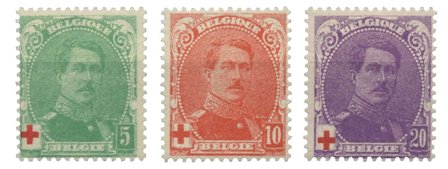 Belgien - OBP 129-31 - Ubrugt