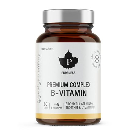 Pureness Premium Complex B-vitamin, 60 kapsler - Bodyman.dk