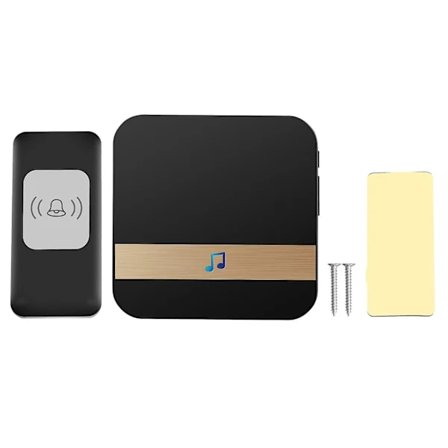 Trådløs Dørklokke med Fjernbetjening, 300m Rækkevidde, Automatisk Opkald, Intelligent Elektronisk Vandtæt Klokke