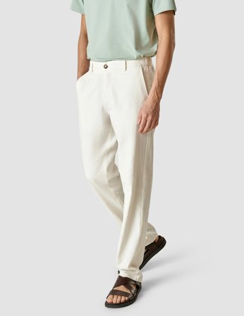 Shaping New Tomorrow - Linen Pants - Off White - Relaxed Fit - Herre - Størrelse 42/34