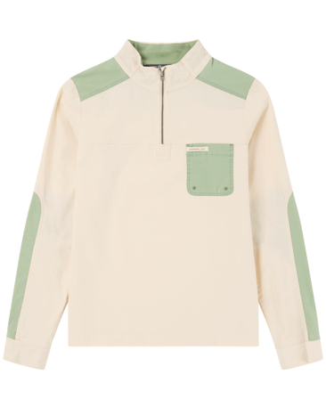 Amundsen Ditch-Hiker Pullover Womens Oatmeal/Faded Willow Green