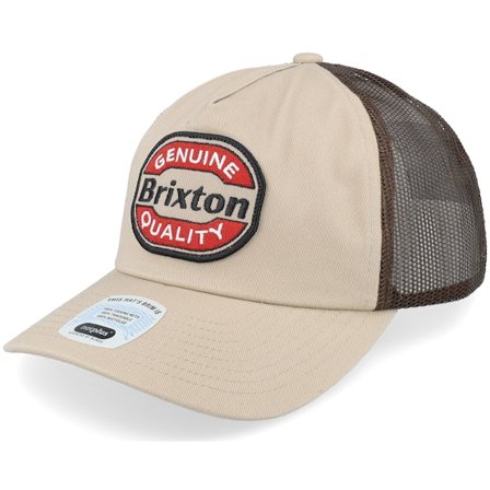Brixton - Keaton Hat Sand/Sepia Trucker Trucker Beige Cap - @ Hatstore