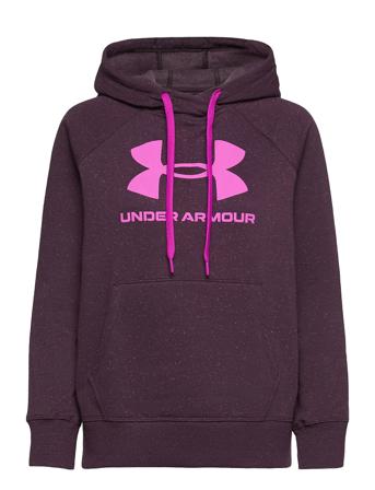 Rival Fleece Logo Hoodie Hoodie Trøje Lilla Under Armour