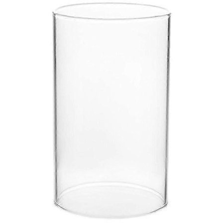 Klar Skorstensrör Glas Öppen Ände Ljusstake Glas Ljusstake Skydd Ljusstake Hållare Hylsa