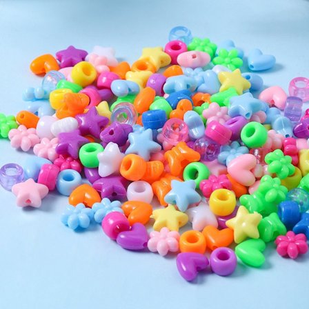 900 stk Ponniperler Mix Style Crafts Star Beads Flerfarget Craft