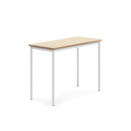 Tisch SONITUS, 1200x600x900 mm, Linoleum beige, weiß