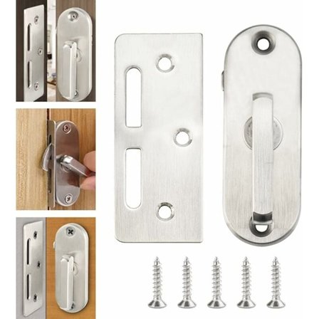 Rustfritt stål dør lås Anti-rust dør lås Skyvedør lås Skru-i sikkerhetslås Dørlukkerlås Garasje dør lås for låvedør Garasje Secu