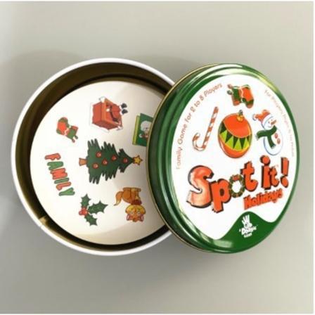 Foreldre-barn-festspill kort brettspillkort Spot it-spill holiday