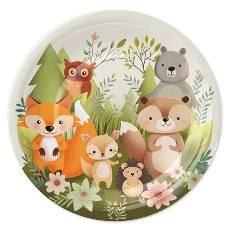 Skogens Vänner - Papperstallrik 6-pack - Partyninja.se