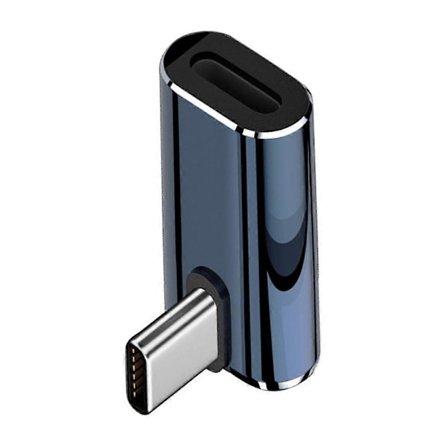 U2-058-LT016 USB-C Hane till 8Pin Hona 27W Strömadapter Vinklad Metallkontakt