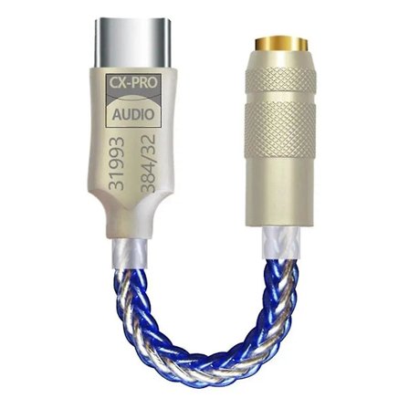 CX31993 HiFi DAC Type C til 3,5 mm Hodetelefonforsterker Lyddekoder IEM AMP Mobiltelefonadapter B-D8