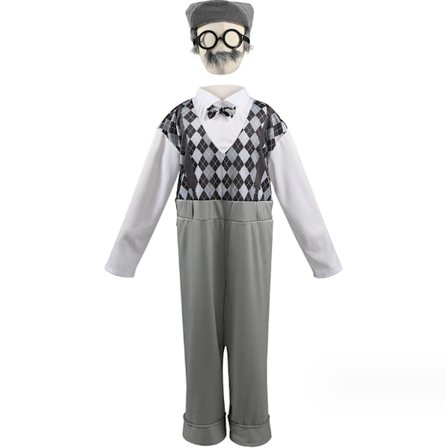 100-årsdagskostyme for skole - Gammel mann