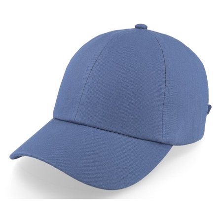 Seeberger - Bleu unconstructed Casquette - Cotton Fabric Baseball Cap Steel Blue Dad Cap @ Hatstore