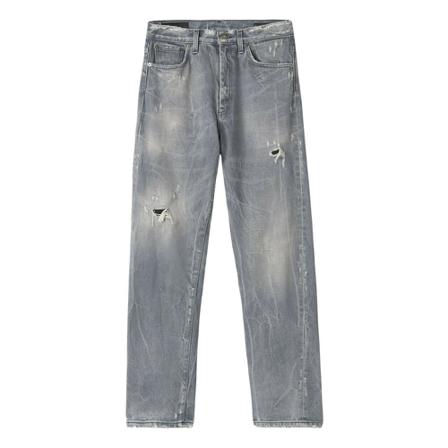 Dondup, Straight Trousers Grijs, Dames, Maat:W27