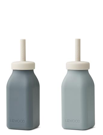 Erika Milkshake Bottle 2-Pack Home Meal Time Water Bottles Blå Liewood*Betinget Tilbud