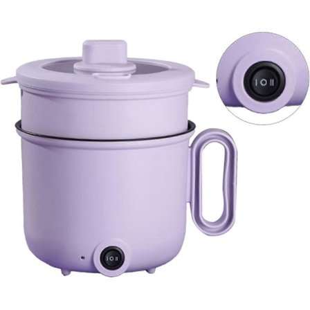 Sähköinen hot pot -keitin, pinnoitettu, palovammoja estävä kahva, läpinäkyvä kansi, nopea nuudelinkeitin, 1,5 litran minikattila pihville, munalle, 