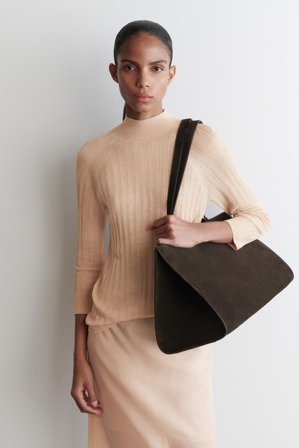 COS Femme Haut En Maille De Soie Transparente in Rose