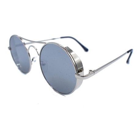 X-rage runde solbriller - sølv