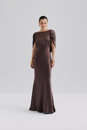 Malina - Louise maxi dress - XS - Chocolate
