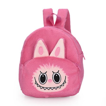 Tegneserie Rygsæk, Monster rygsæk, rosarosa, 27*7.5*30cm