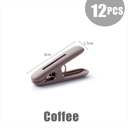 Plastforseglingsklemme Lufttørreklemme KAFFE-12 STK KAFFE-12 STK