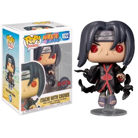 Pop Animation Naruto: Itachi med krager #1022 Vinylfigur med Pop-beskytter