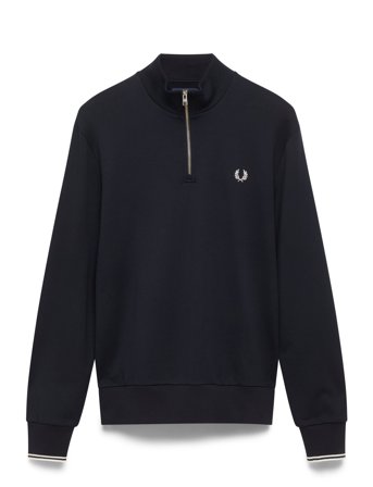 Fred Perry Half Zip Sweatshirt - Blue - XXL