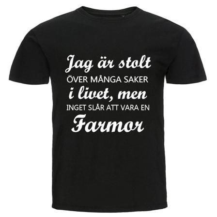 T-shirt - Jag Är Stolt, Farmor Black M
