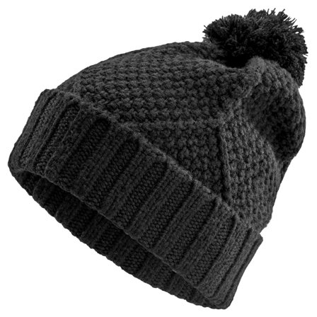 Czarna czapka z wełny merynosa Karl Kane dla mężczyzn - Czapki typu beanie