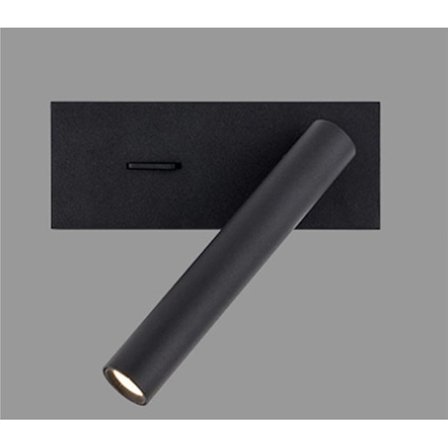 Enkel og moderne svart LED nattlampe, kreativ soveromslampe, personlig uttrekkbar leselampe