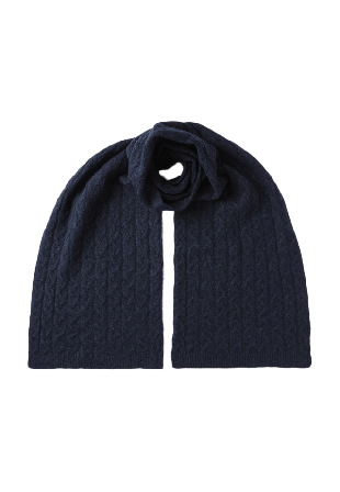 Å WOMAN Kabelstickad halsduk KARIN Halsdukar & scarves Blå ONESIZE