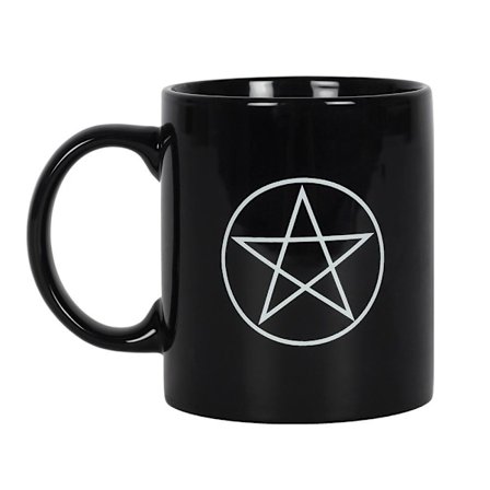 Something Different Pentagram Mug En Storlek Svart