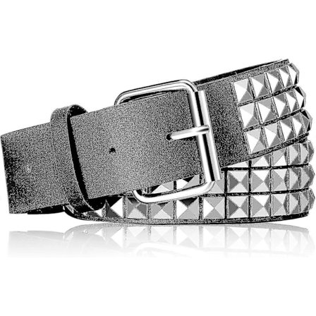 Nittebelte i metall, punkrock, med nagler, punk-lærbelte, tråd, naglet goth-belte med pyramidenagler for kvinner og menn