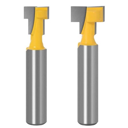 2 stk. 8 mm skaft T-sporfræser sæt træskæring T-sporfræser