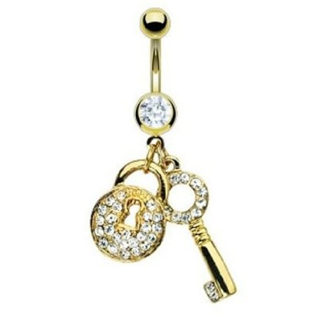 Guldpläterade Navelpiercing Piercing smycken