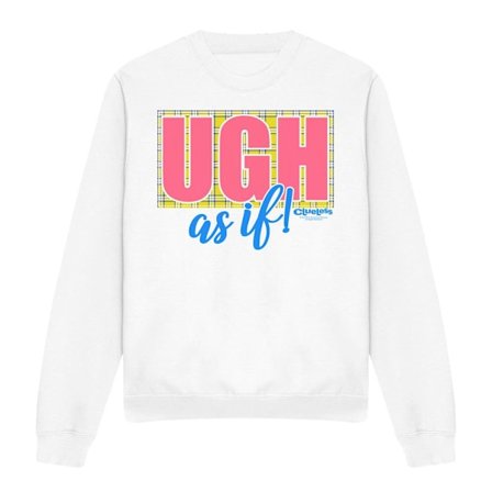 Clueless Unisex Vuxen Ugh As If Sweatshirt S Vit