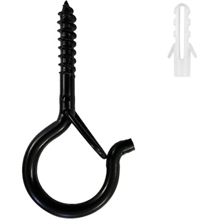 Q-Henger 10-pakks skrueskroker for å henge lys på vegg, skap, tak