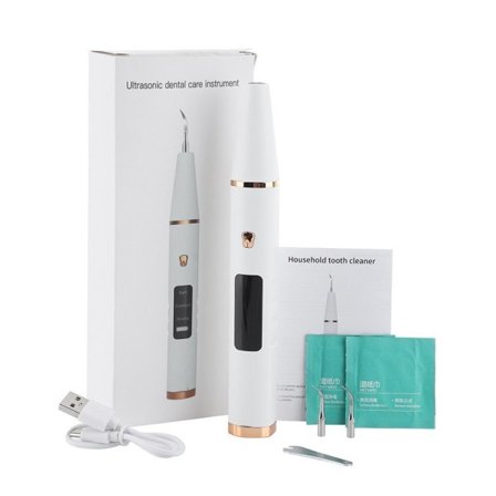 Elektrisk tenner rens med LED lys bærbar tenner rengjøring enhet fjerning dental kalkulus og tannstein flekker fjerning
