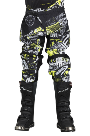 Pantaloni Cross Bambino O'Neal Element Attack Nero-HiViz 24