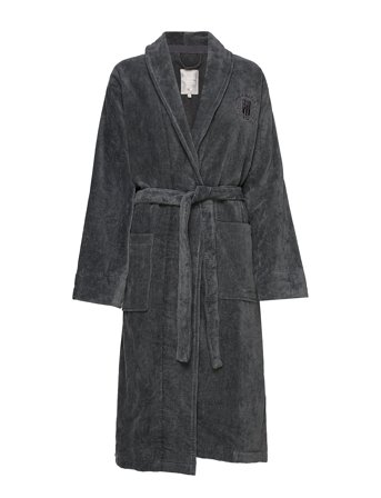 Lexington Home Hotel Velour Robe - Grey - XS