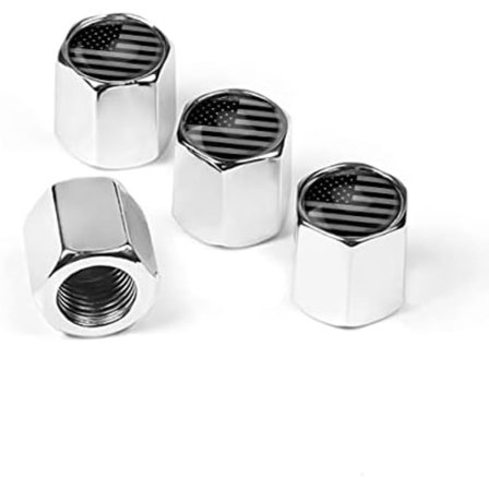 American Flag Däckventilspindelkapslar för bil, 4Pack Anti-Rost lufttät gummitätning Universal för bilar, fordon, cyklar, T
