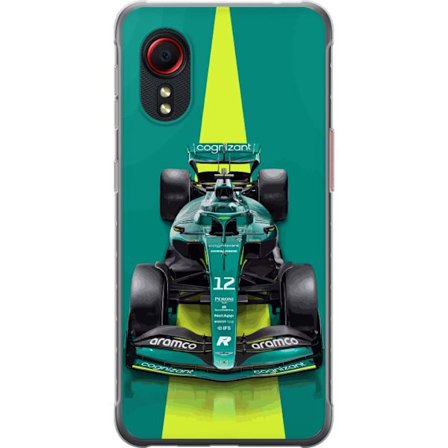 Yhteensopiva Puhelinkuori Samsung Samsung Galaxy Xcover 5 Aston Martinin Formula 1 -auto vihreässä kilpailumuotoilussa, jossa on moderni studiosentu